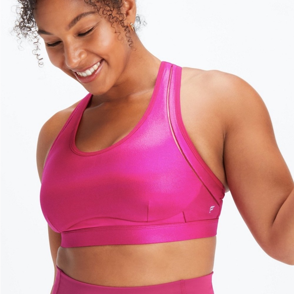 Fabletics Fuchsia Racerback Sports Bra